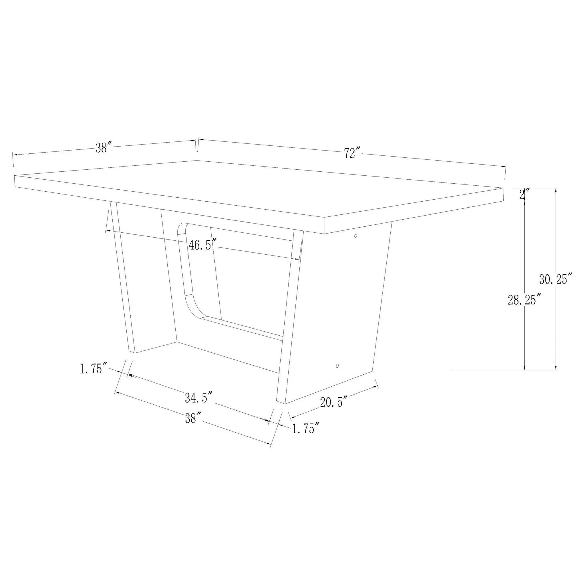 Yorba - Rectangular Dining Table Set by HouseOfZazla