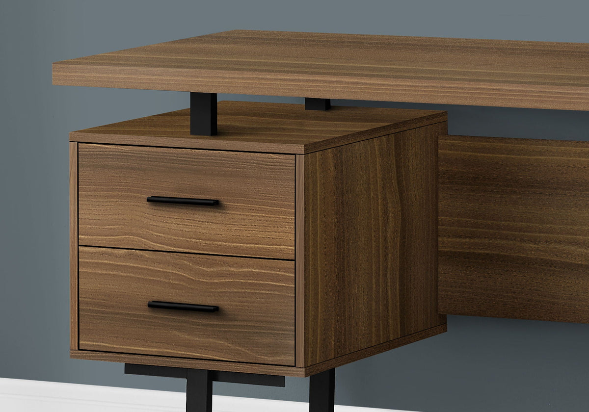 60" Computer Desk with Storage Drawers – Home Office Writing Desk, photo 19 of 28