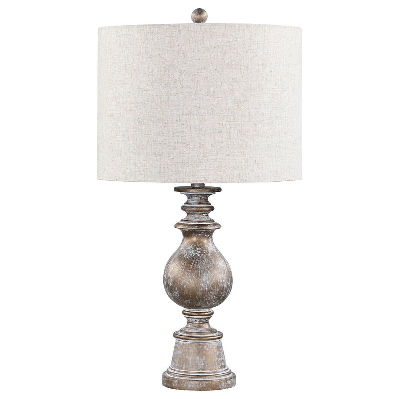 Wahlburg - Drum Shade Table Lamp - Oatmeal by HouseOfZazla