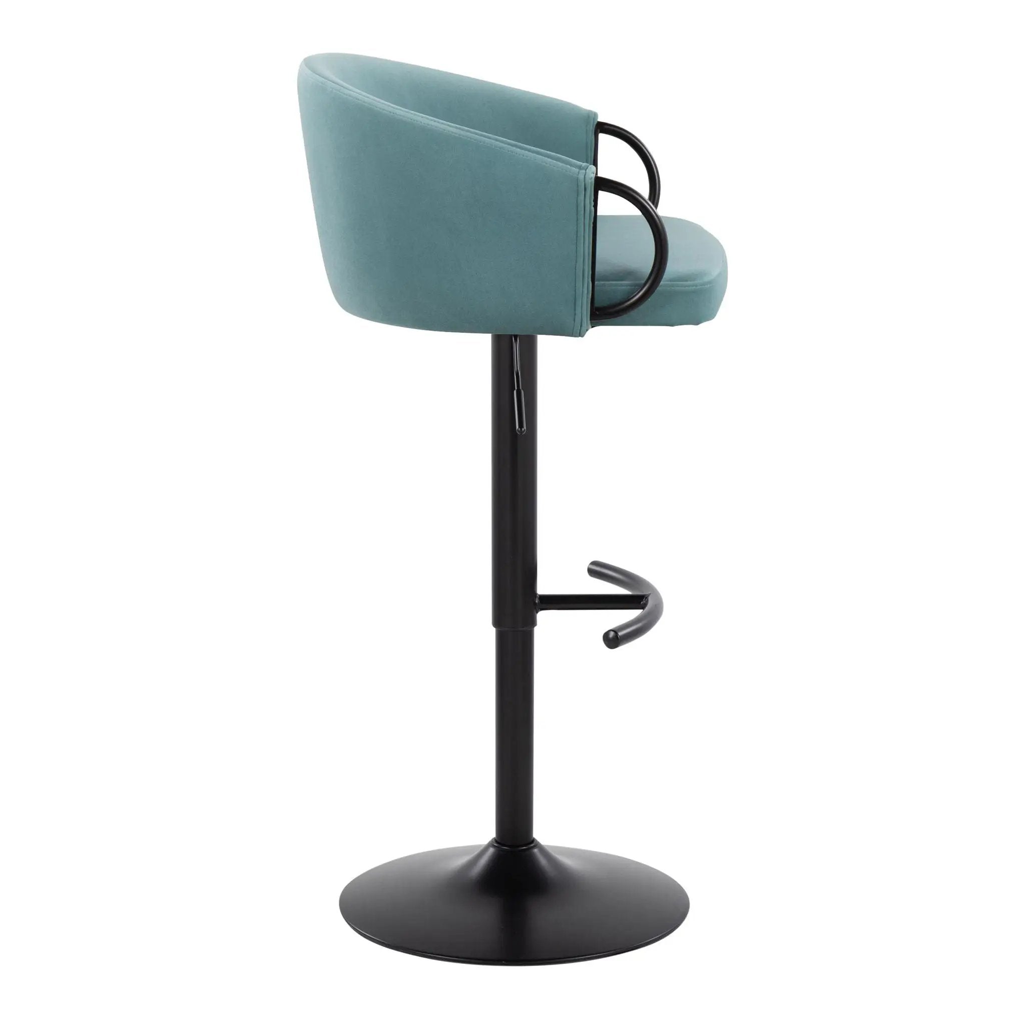 Claire - Contemporary Adjustable Barstool With Swivel With Rounded T Footrest (Set of 2) by Unique Piece Furniture