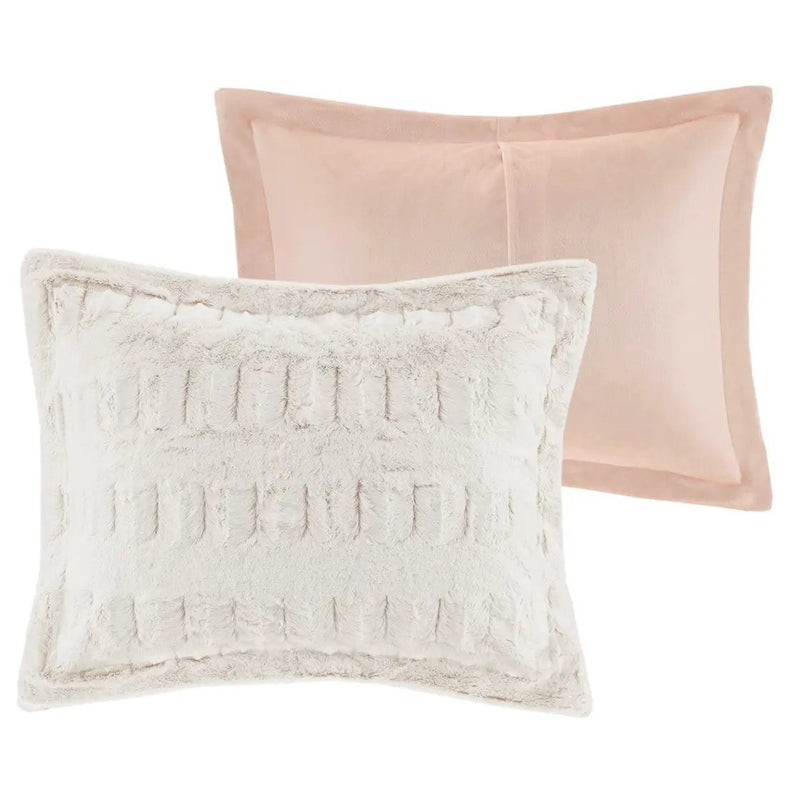 Twin/Twin XL Back Print Long Fur Comforter Mini Set by HouseOfZazla