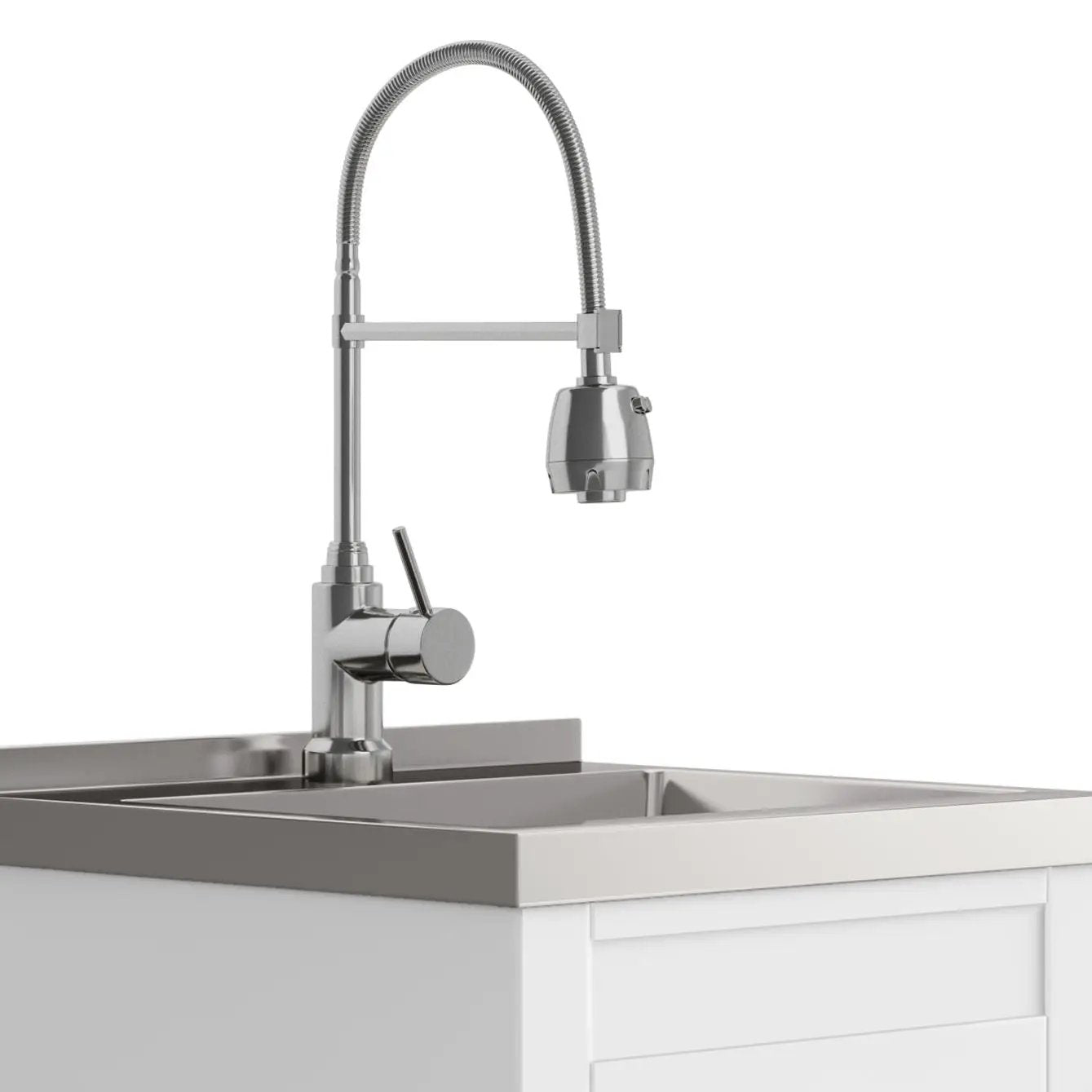 Hennessy - Deluxe Laundry Cabinet With Faucet And Stainless Steel Sink by Unique Piece Furniture