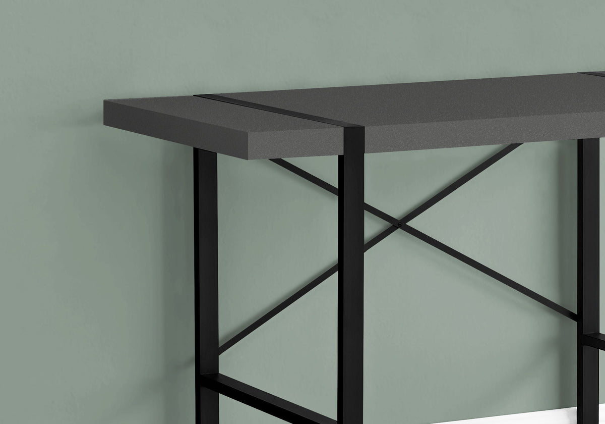 Gray Computer Desk with Modern Industrial Design - 49" W x 23.75" D x 30" H, photo 3 of 4
