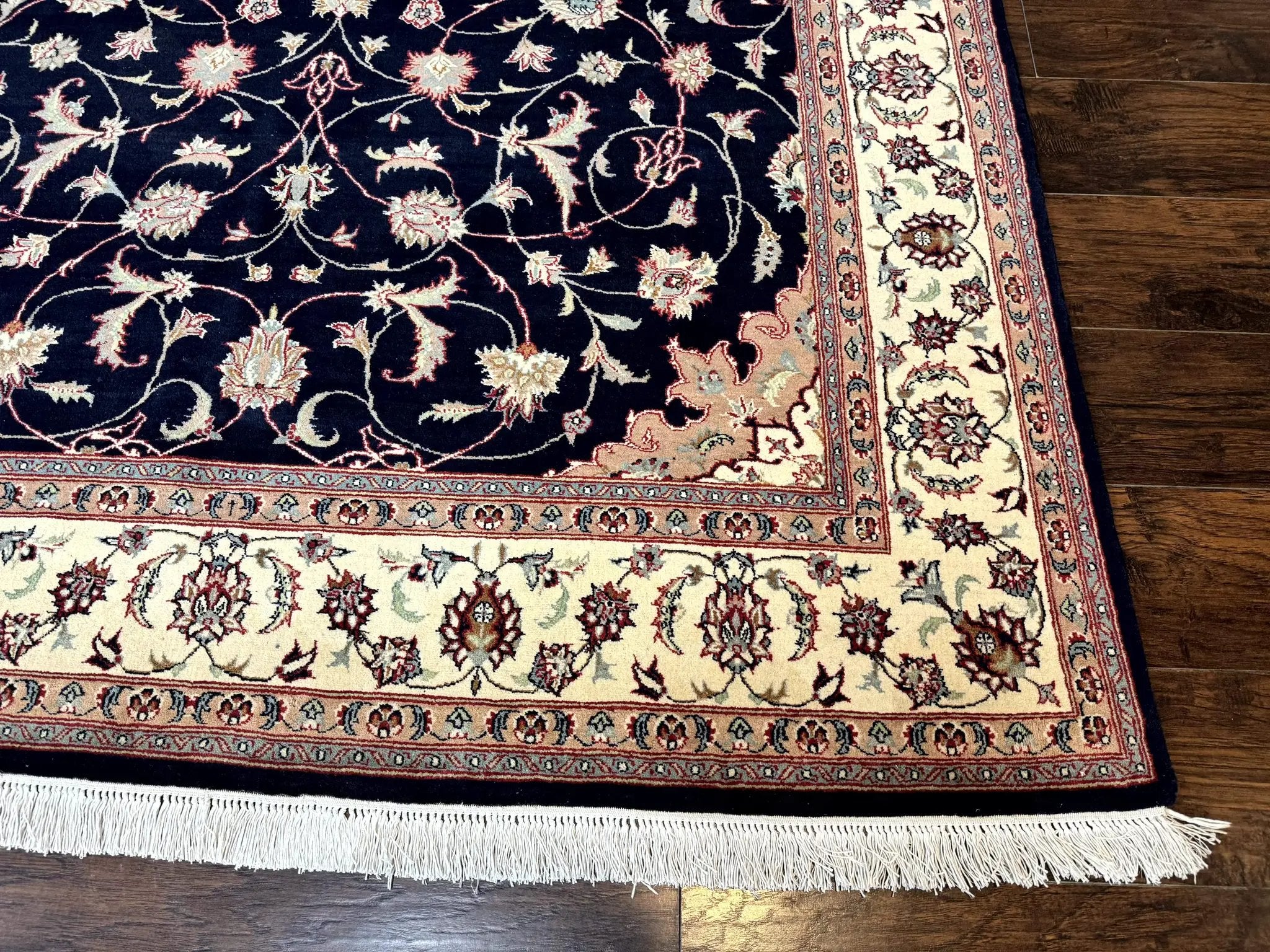 Navy Blue Pak Persian Rug 6x10, Floral Medallion, Traditional Persian Area Rug, Fine 240 KPSI by Jewel Rugs