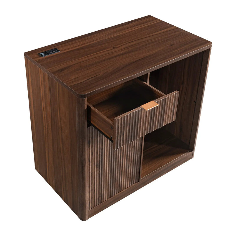 K&K 2-Piece Coffee Bar Cabinet with Fridge Space by HouseOfZazla