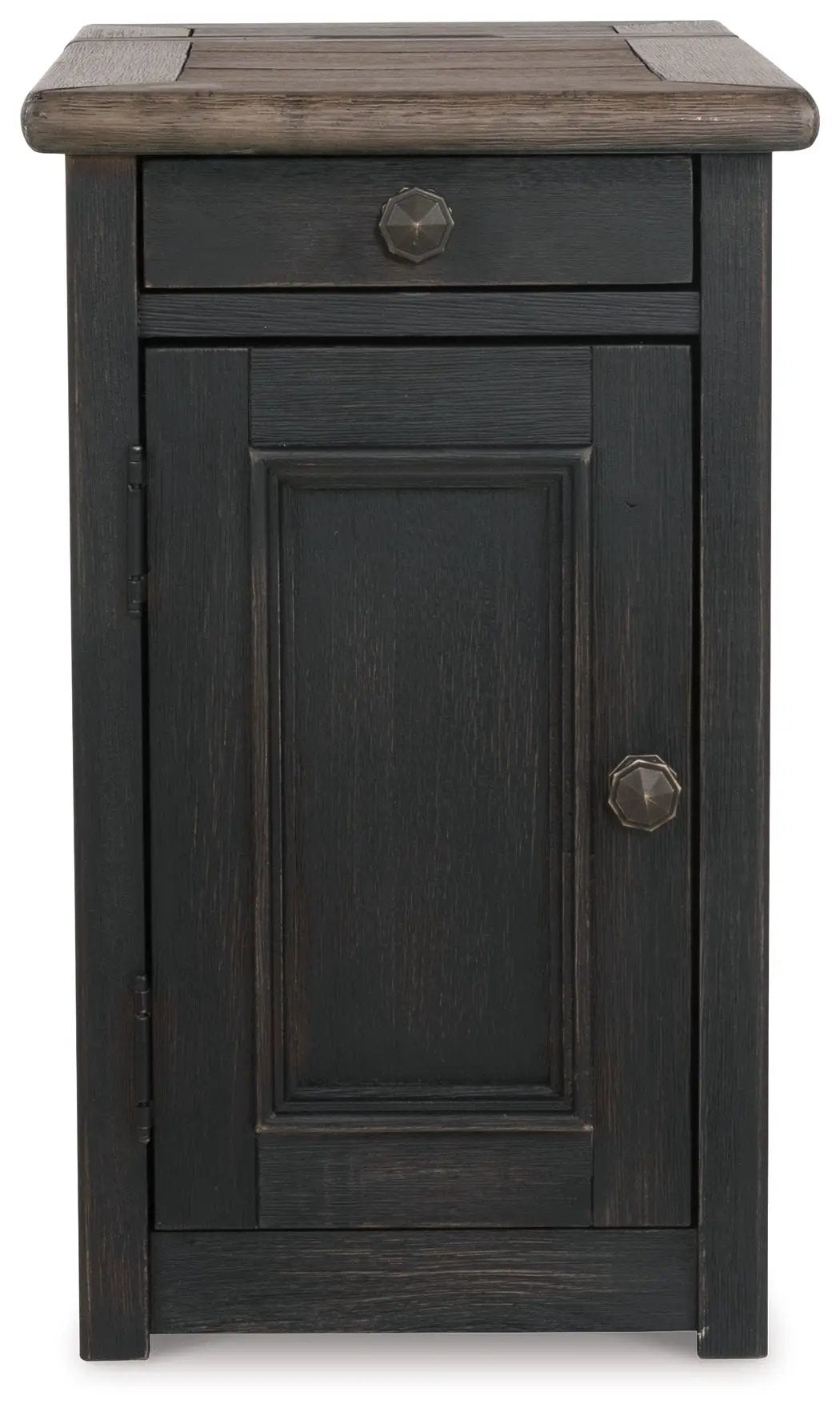 Tyler Creek - Chair Side End Table - Grayish Brown / Black by Unique Piece Furniture
