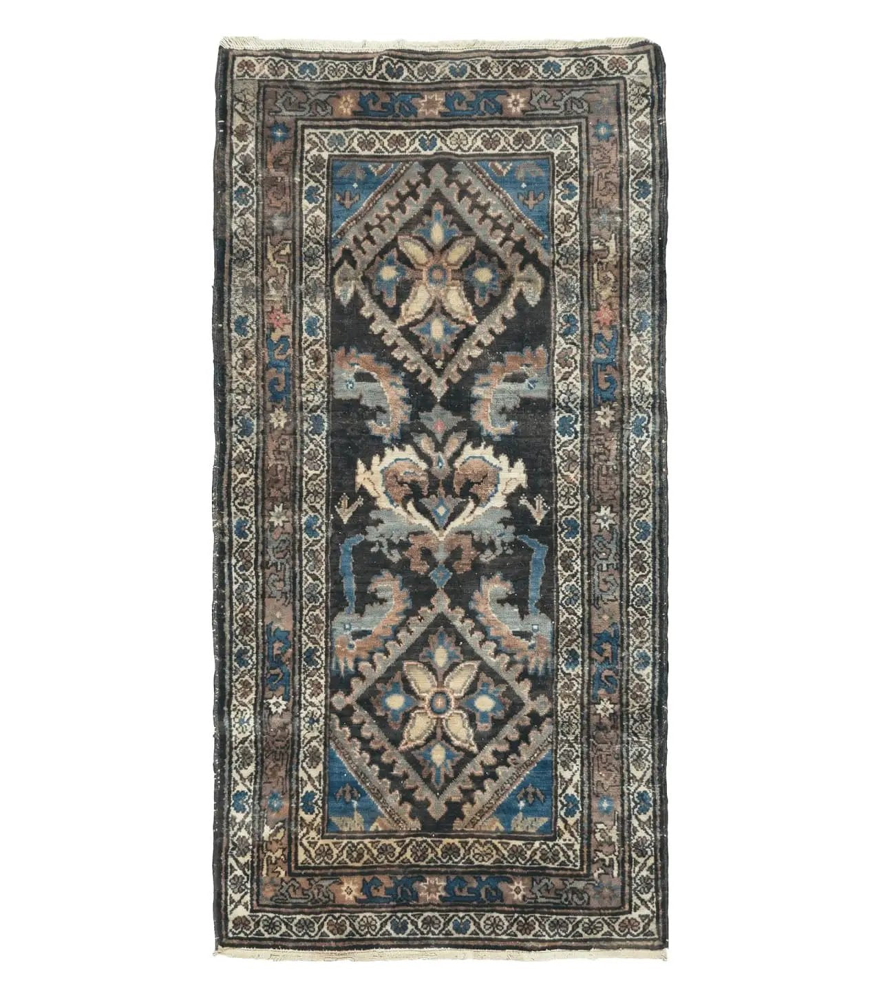 3' X 6' Antique Handmade India Floral Oriental Wool Rug Veg Dyes Nice by Jewel Rugs