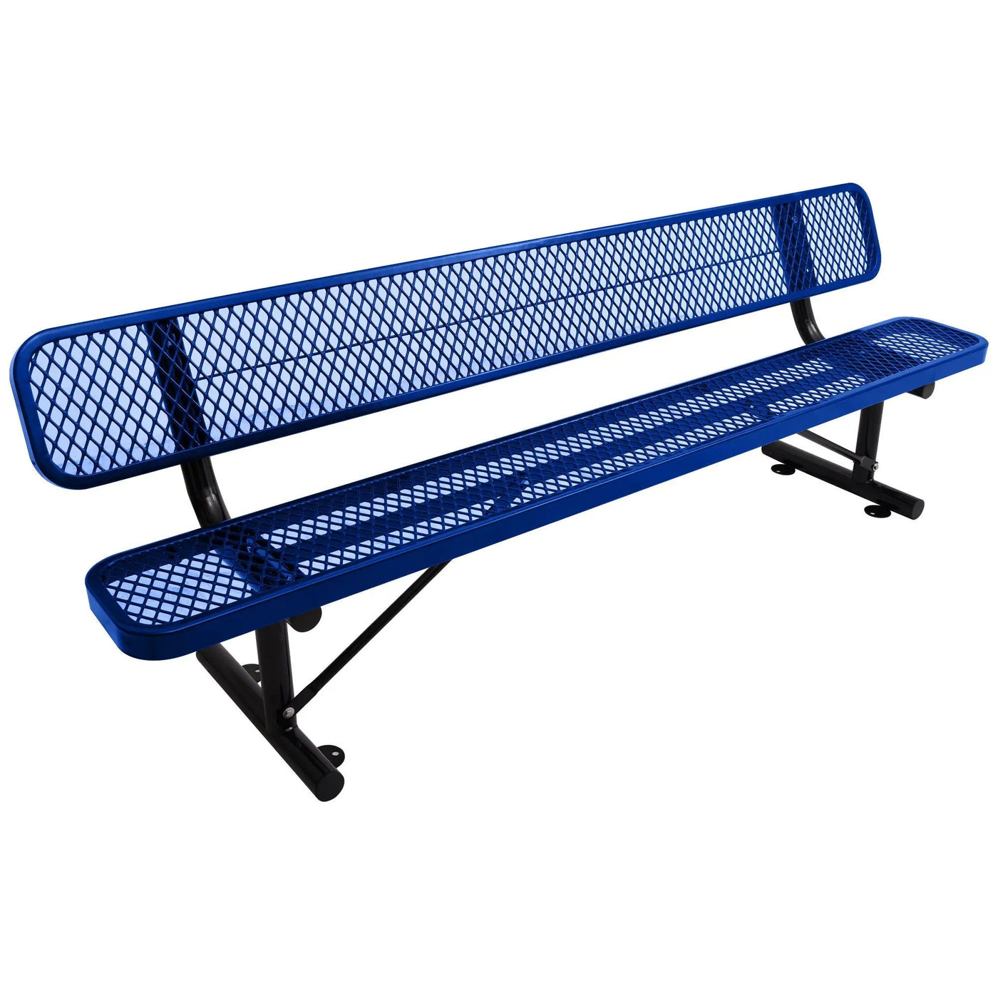 6' Outdoor Steel Bench With Backrest by HouseOfZazla