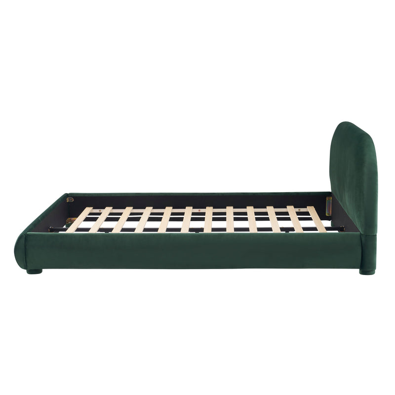 Dark Green Velvet Bed Frame by HouseOfZazla