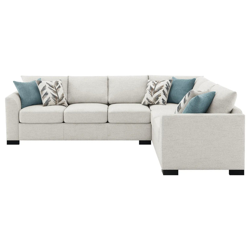 Ashford Chenille Upholstered Sleeper Sectional Sofa Greige by Unique Piece Furniture