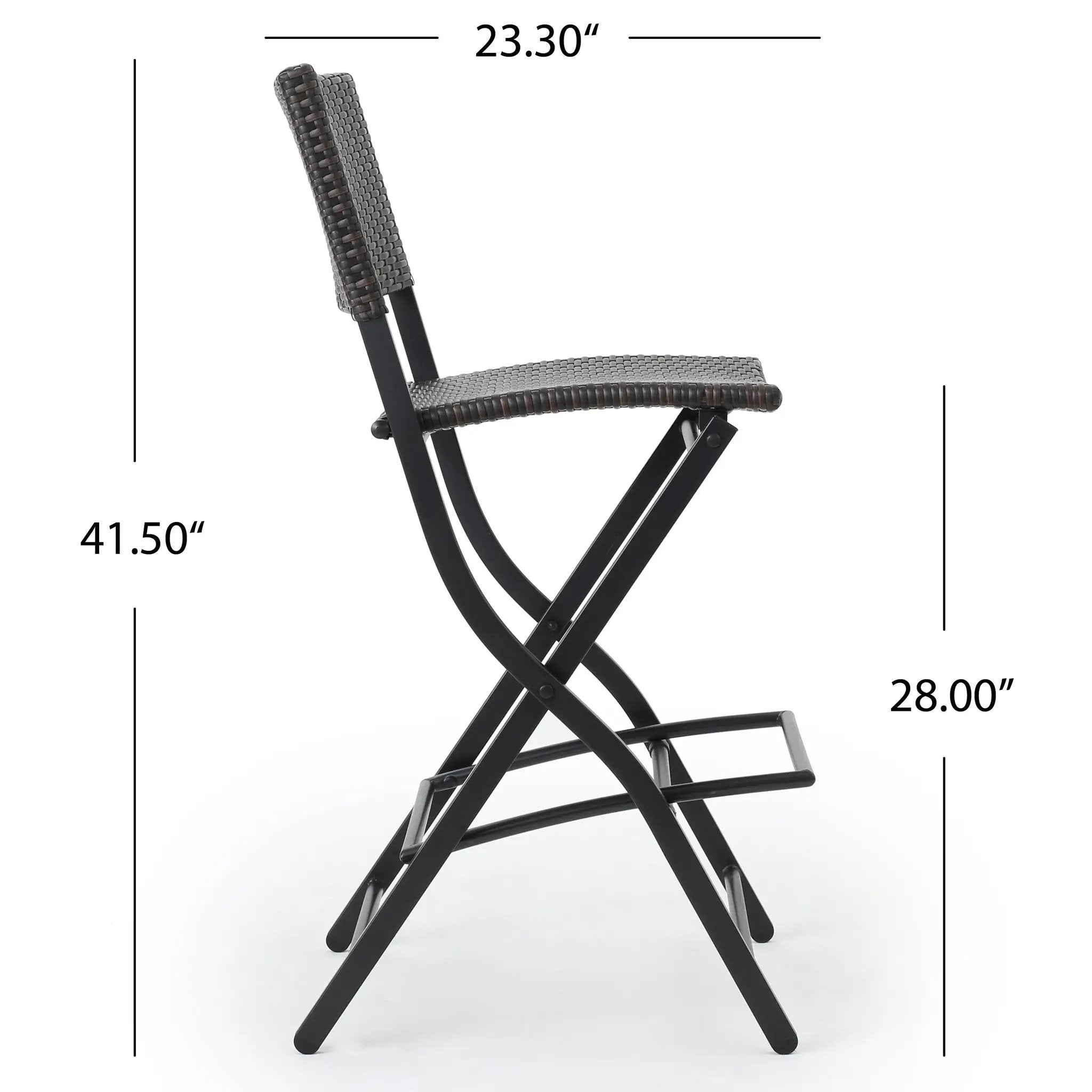 Outdoor Wicker Barstools Faux Rattan Patio Bar Stools - Set of 2 by HouseOfZazla