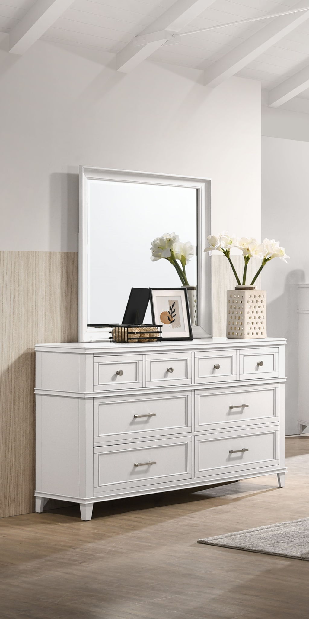6 Drawer Dresser with Ample Storage - White or Gray, photo 2 of 10