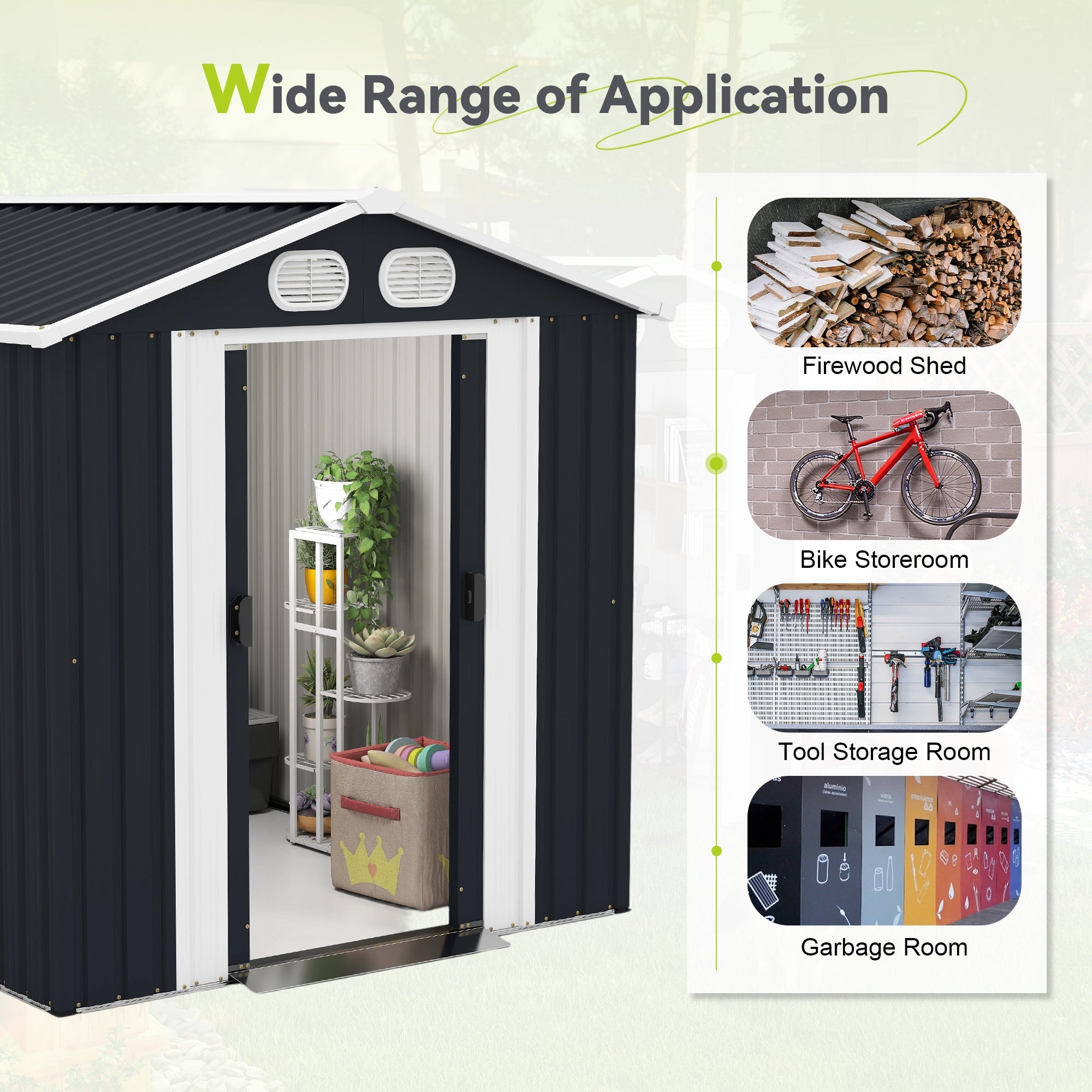 Campcraft 8x6 FT Outdoor Metal Storage Shed by HouseOfZazla