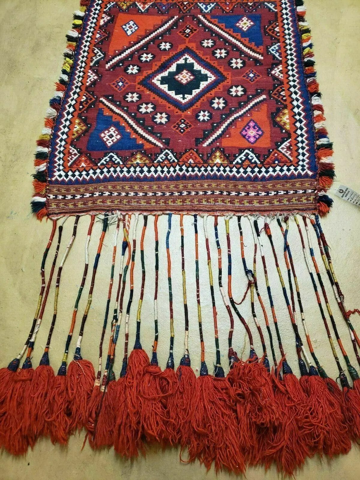 3' X 4' Antique Handmade Turkish Wool Kilim Rug Decorative Seat Cover by Jewel Rugs