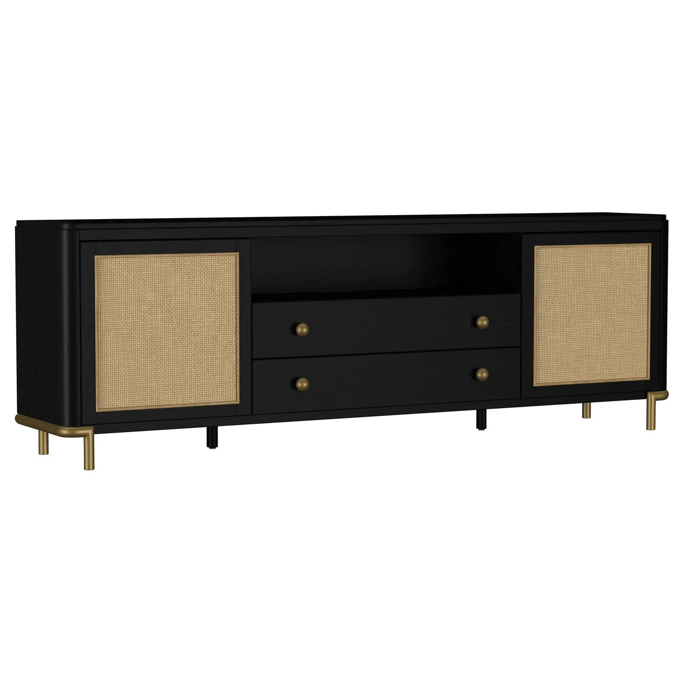 Benson - 2 Door TV Stand With Dual Drawers by HouseOfZazla