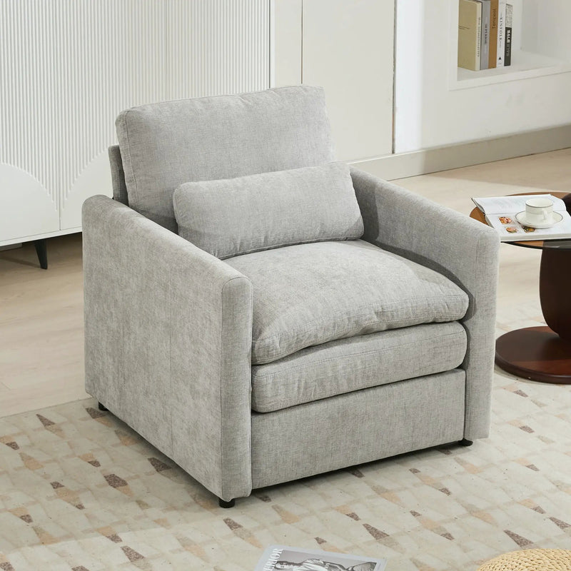 Cozy Upholstered Cushion Armchair For Living Room by HouseOfZazla