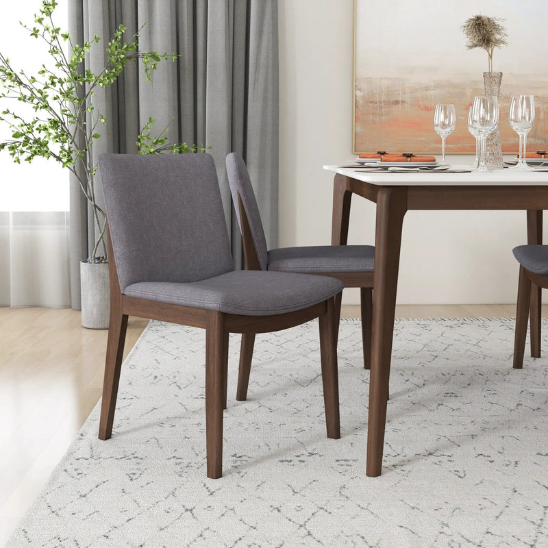 Laura - Mid-Century Modern Solid Wood Dining Chair (Set of 2) by HouseOfZazla