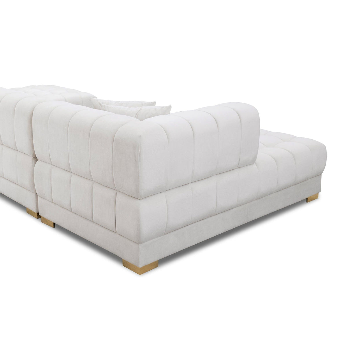 U Shape Corner Sofa with Solid Wood Frame and Plush Cushions - Beige, photo 7 of 7