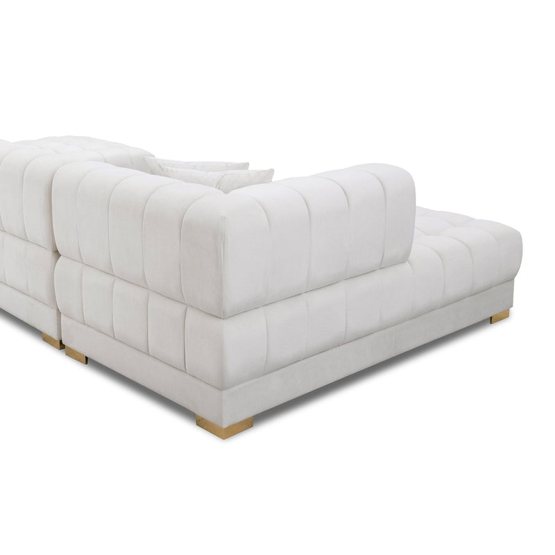 U Shape Corner Sofa with Solid Wood Frame and Plush Cushions - Beige, photo 7 of 7