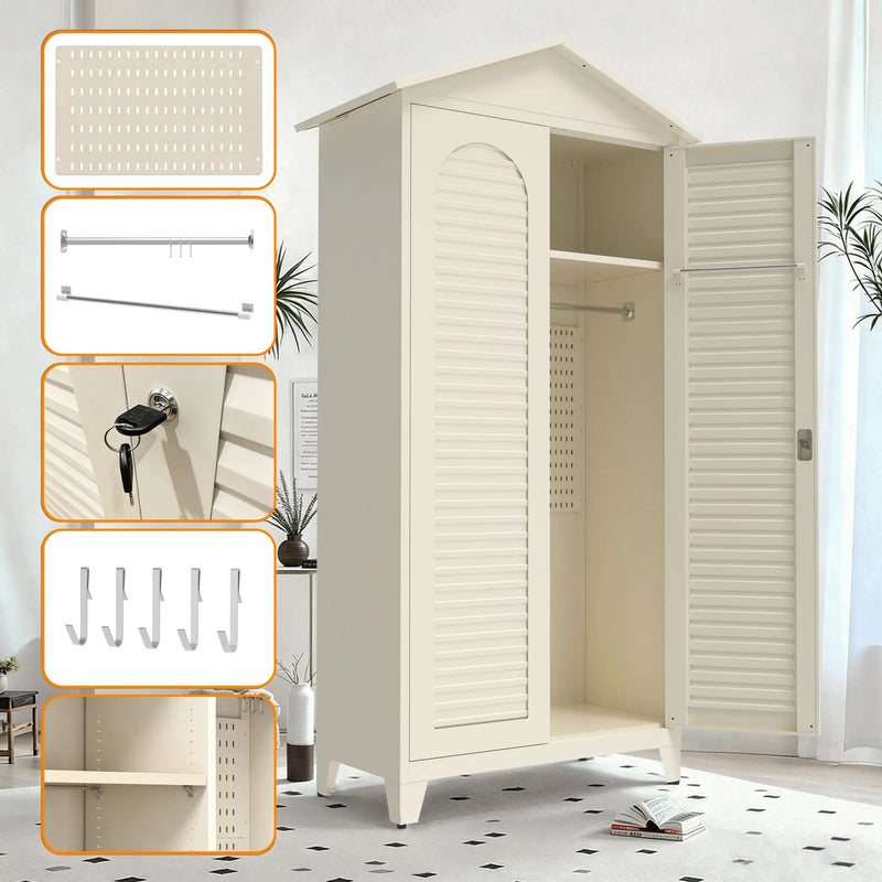 Spire79.1'' Tall Metal Tool Storage Cabinet by HouseOfZazla