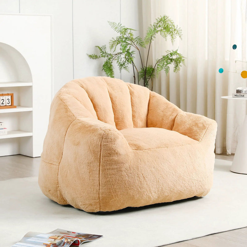 Beanbag Chair, Beanbag Sofa Chair With Armrests Stuffed High Density Foam by HouseOfZazla