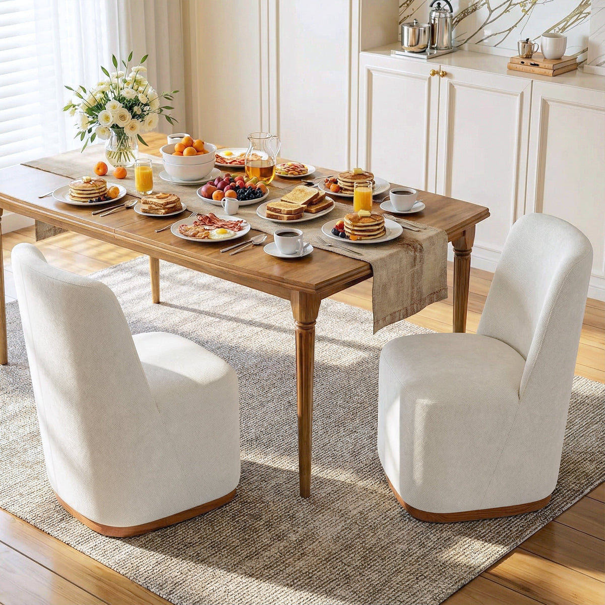 Modern Upholstered Dining Chair Set of 2, photo 3 of 10