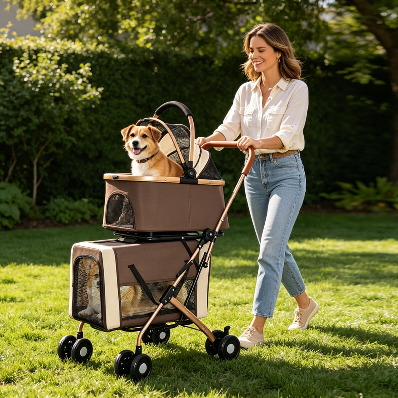 Double Pet Stroller for Dogs and Cats by HouseOfZazla