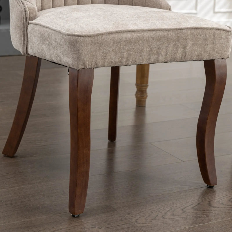 Set of 2 Rayon Cloth Flocking Linen Dining Chairs by BLAKHOM