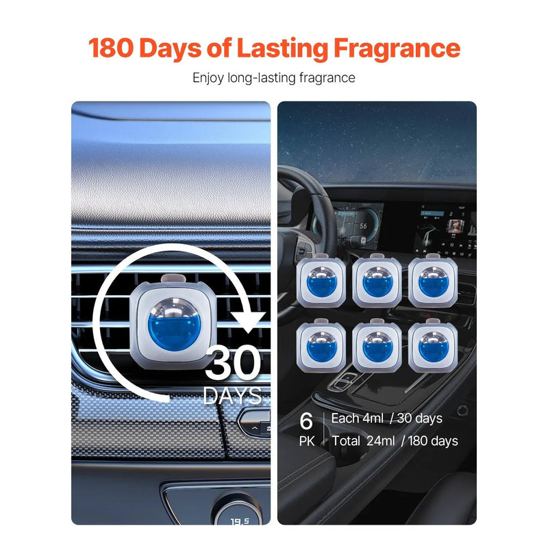Car Air Freshener 6-Pack New Car Scent Vent Clip 4ml Each by HouseOfZazla