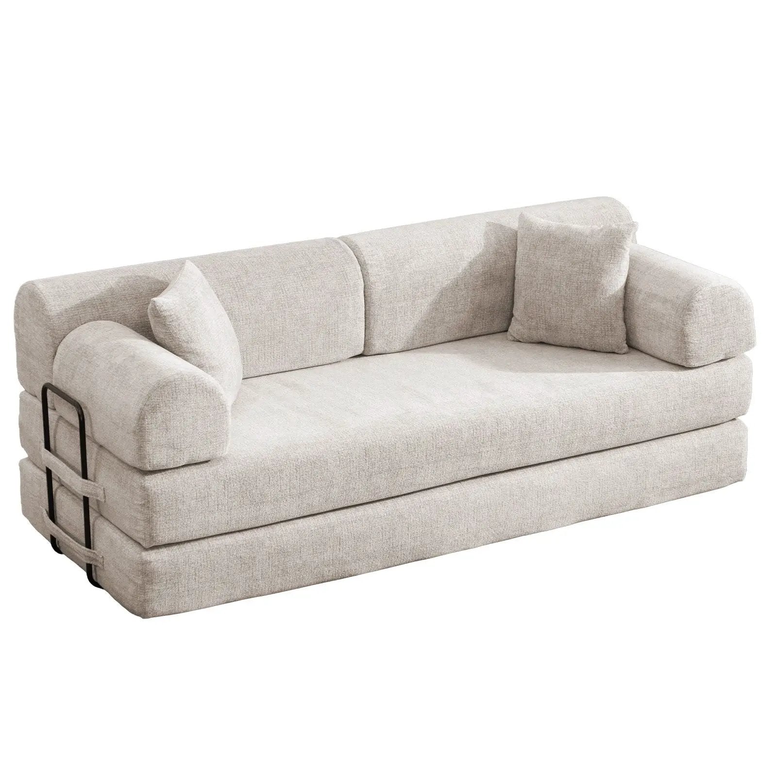 Modern 2 Tone Fabric Convertible Sleeper Sofa Bed by Unique Piece Furniture