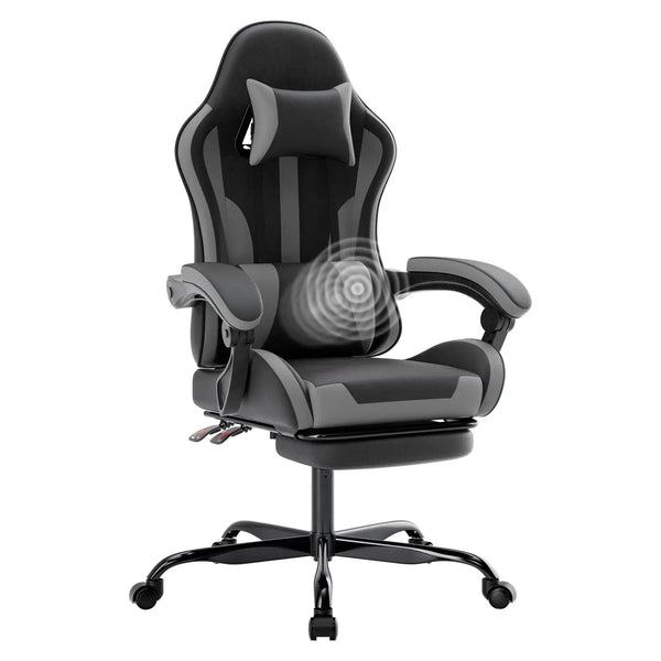 Ergonomic Gaming Chair with Footrest and Lumbar Support