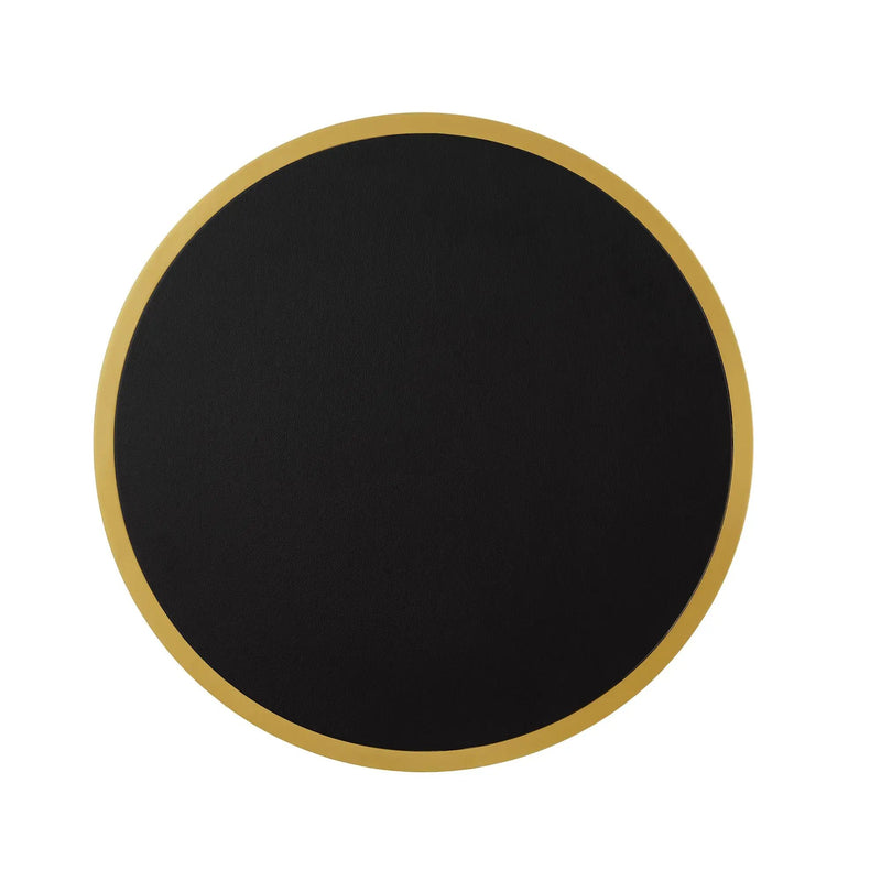 Modern Faux Leather Nesting Round Coffee Table Set of 2 by HouseOfZazla