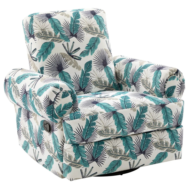 Manual Swivel Recliner Rocker Chair With Adjustable Backrest by Unique Piece Furniture