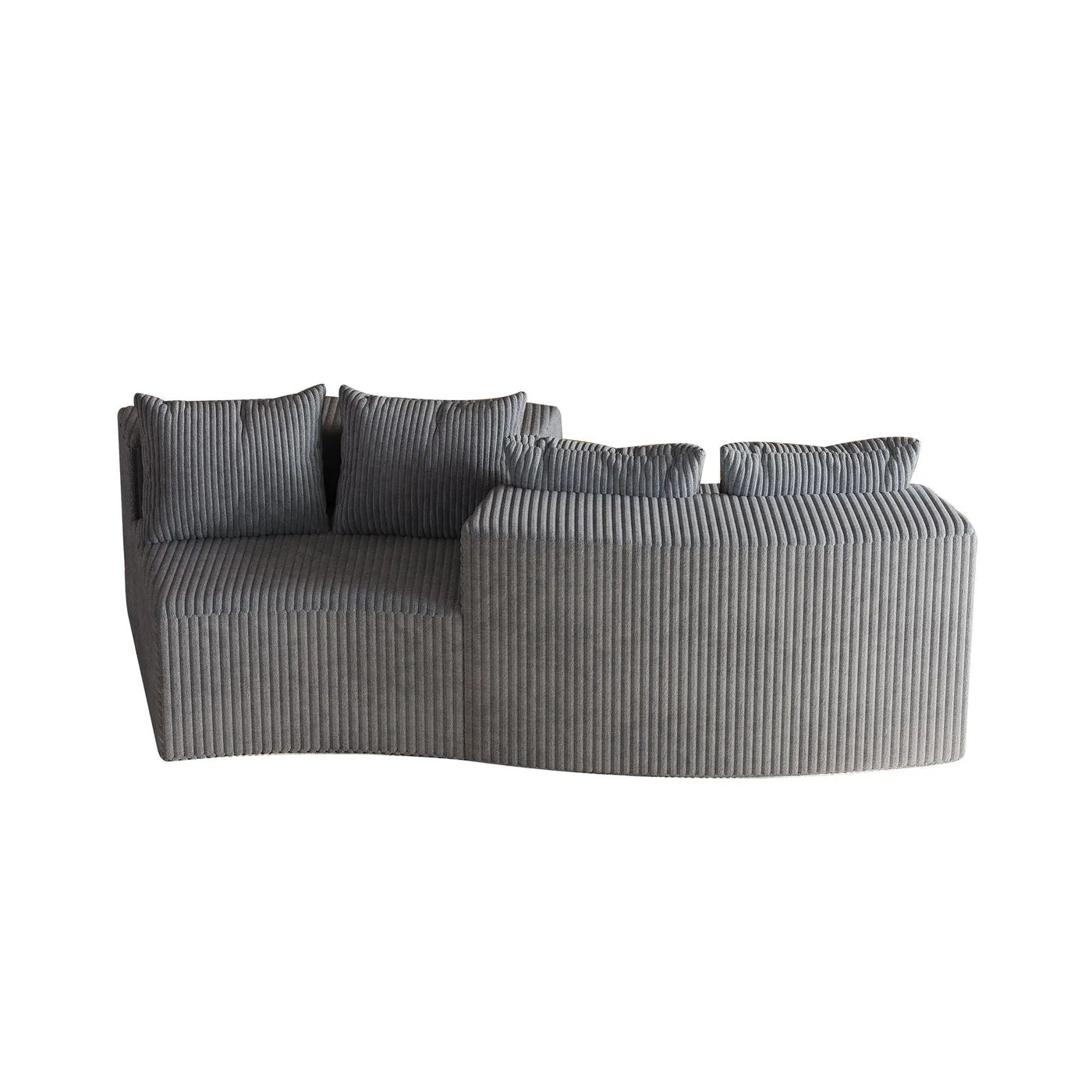 Curved Sectional Sofa With 4 Pillows, Modular Semi Circular Design by HouseOfZazla