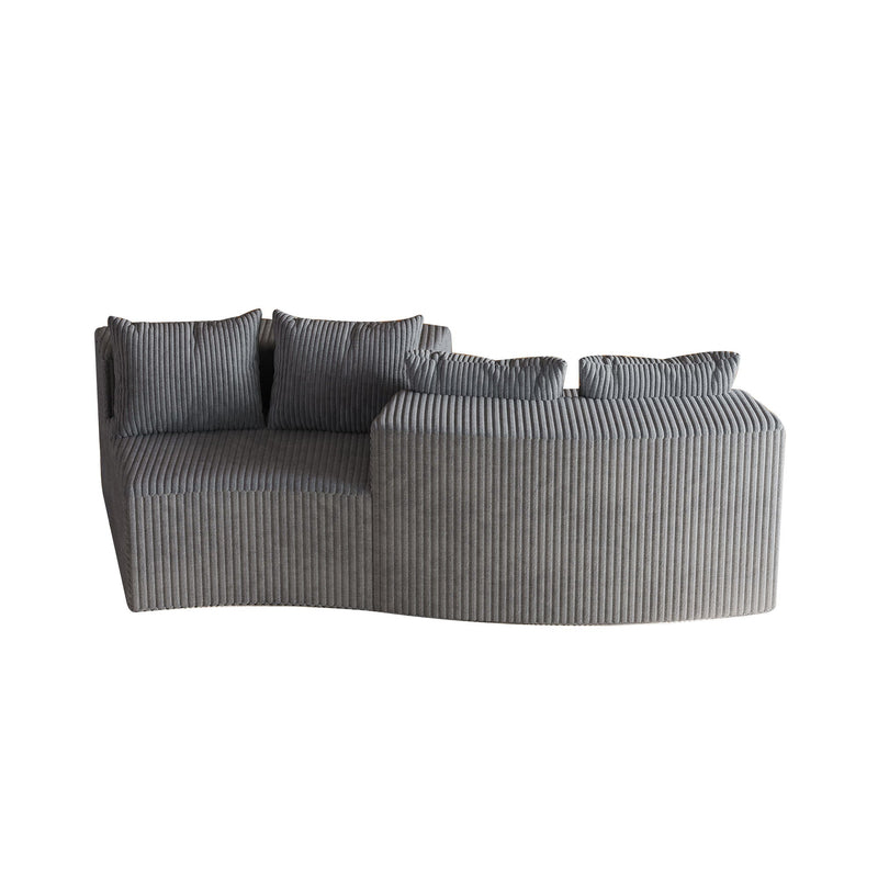 Curved Sectional Sofa With 4 Pillows, Modular Semi Circular Design by HouseOfZazla