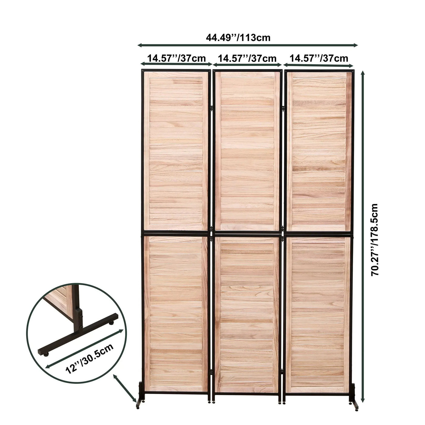 Rustic 3 Panel Room Dividers And Folding Privacy Screen by HouseOfZazla