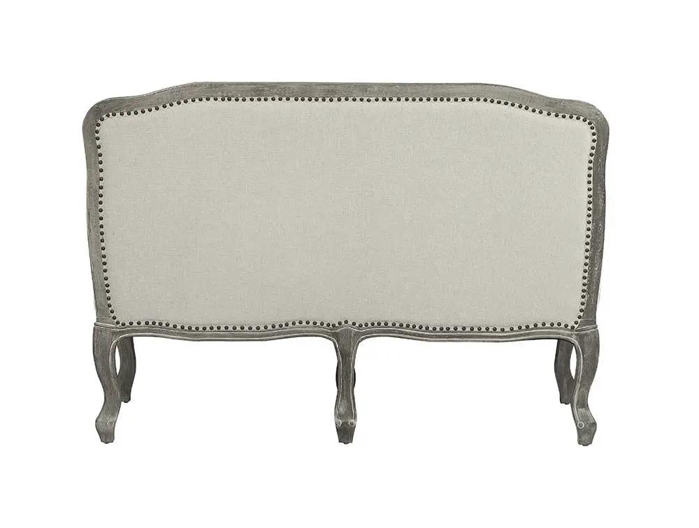 Tania - Loveseat With 2 Pillows - Cream Linen & Gray by Unique Piece Furniture