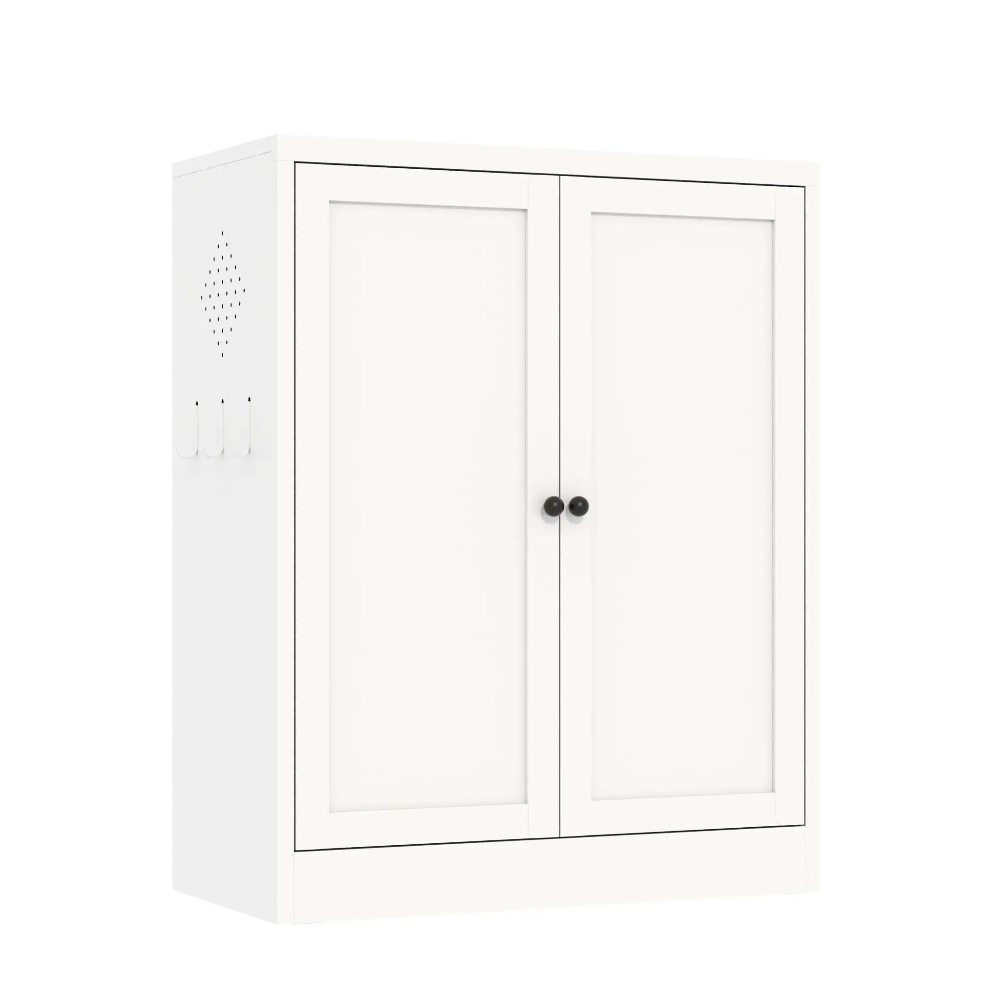 Pantry Cabinet With Adjustable Shelves Freestanding Kitchen Storage Organizer - White by Unique Piece Furniture