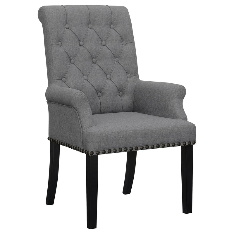 Tufted Arm Chair With Nailhead Trim by HouseOfZazla