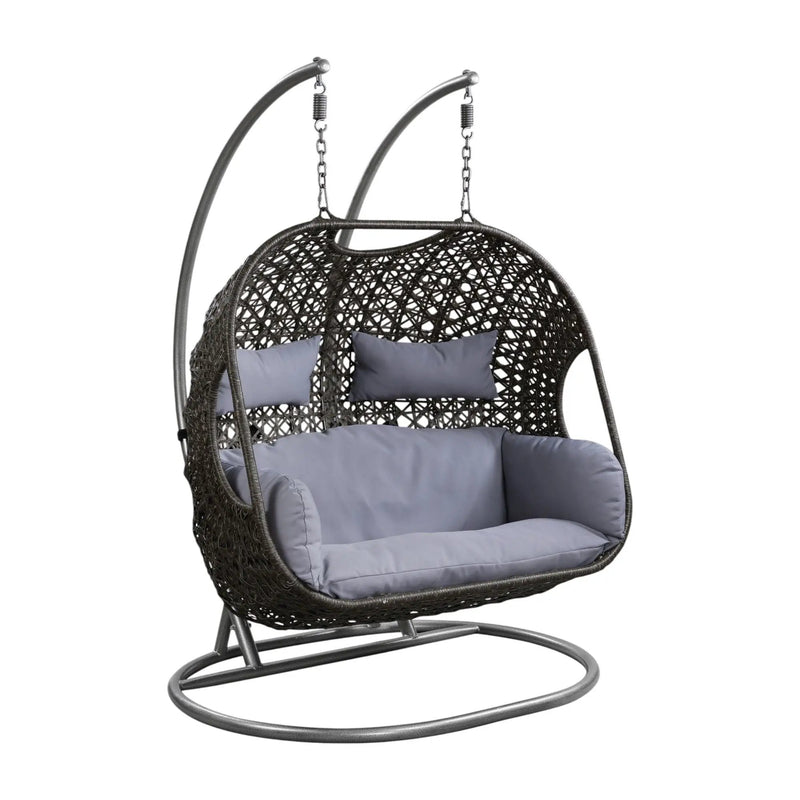 Vasant - Wicker Hanging Chair - Gray by Unique Piece Furniture