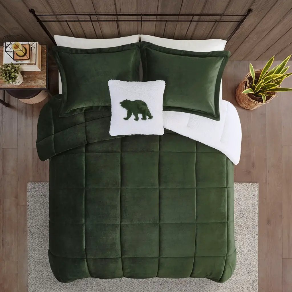 King Plush to Sherpa Down Alternative Comforter Set by HouseOfZazla