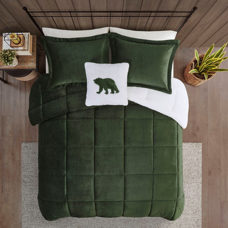 King Plush to Sherpa Down Alternative Comforter Set by HouseOfZazla