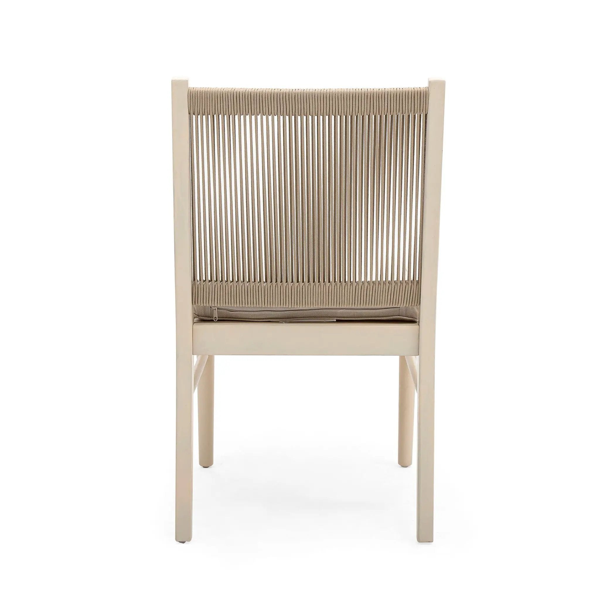 Cordoba - Dining Chair (Set of 2) With Acacia Wood Frame And Water Repellent Fabric - Beige / Yellow by HouseOfZazla