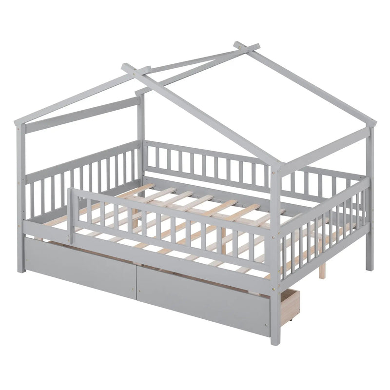 House Bed With 2 Drawers by Unique Piece Furniture