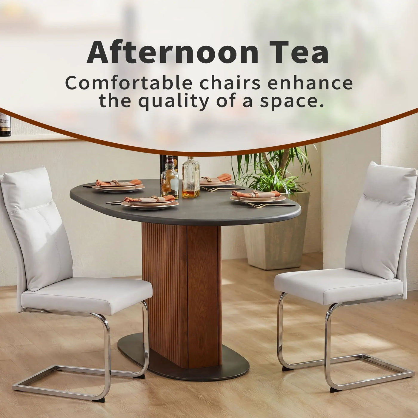 Modern Dining Chair SetWith Soft Cushion Backrest (2 Pieces) by HouseOfZazla