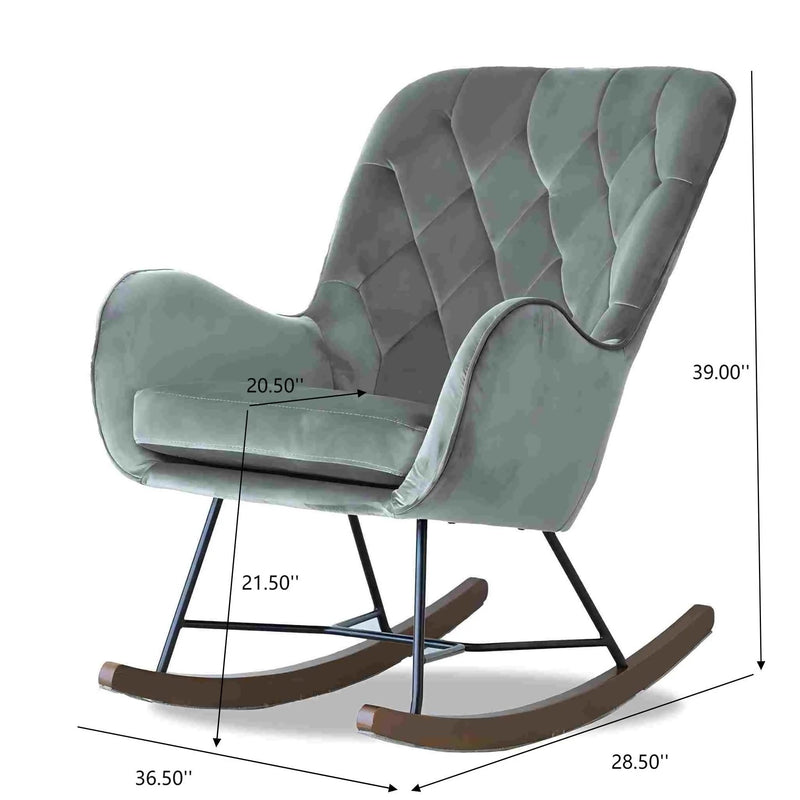 Hannah - Rocking Chair - Gray by HouseOfZazla
