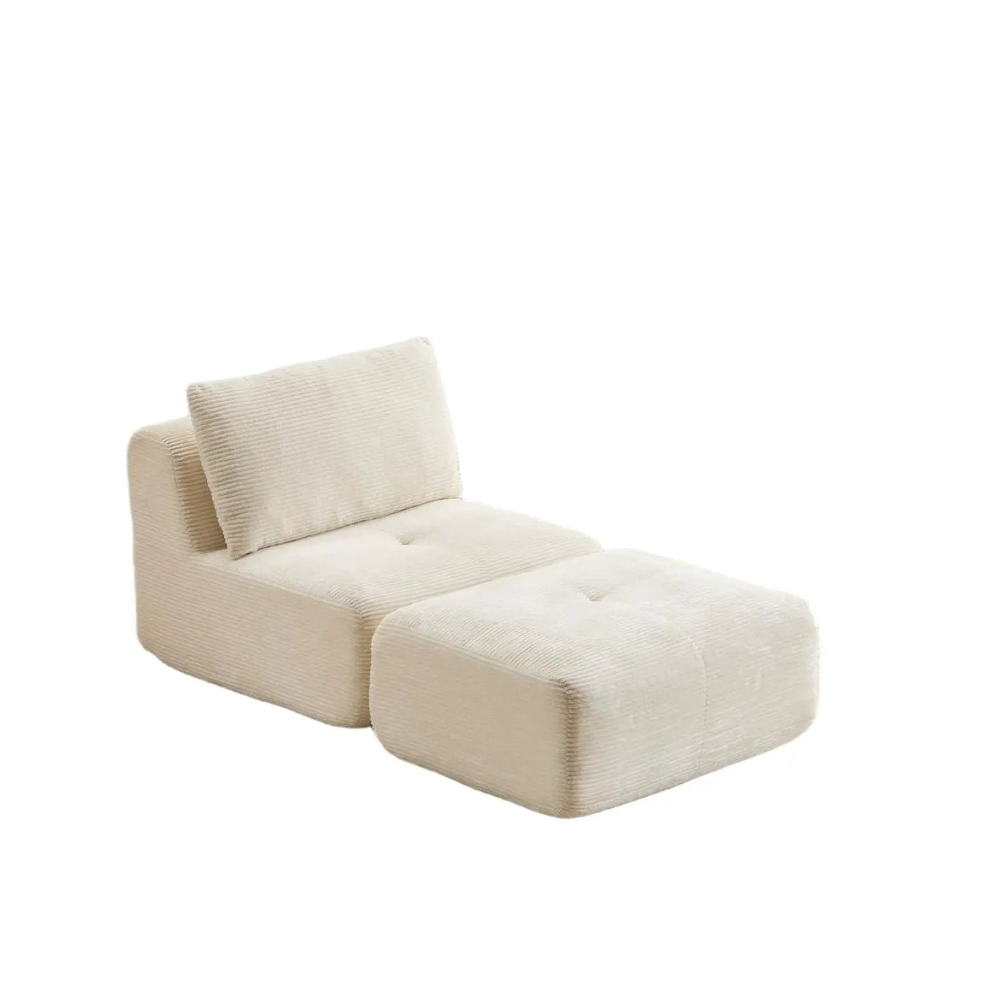 Single Chaise Longue With Movable Ottoman For Living Room by HouseOfZazla