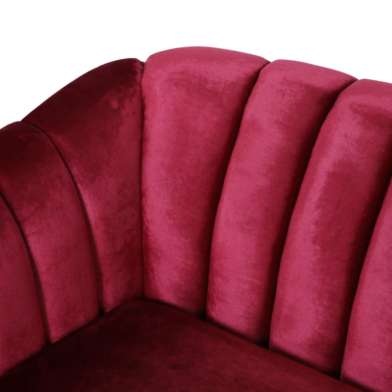 3-Seater Sofa (Wine Red) by HouseOfZazla