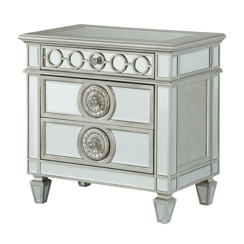 Varian - Mirrored Nightstand - Silver by HouseOfZazla