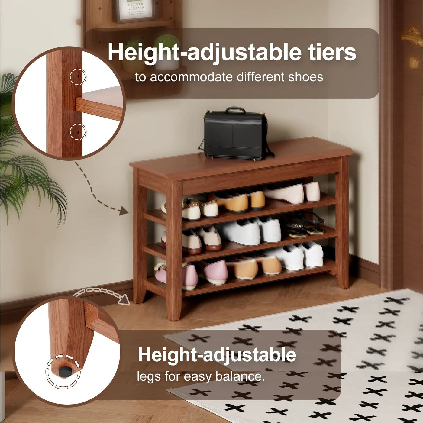 Multi Functional Double Layer Shoe Stool by HouseOfZazla